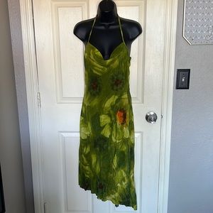 Floral green dress